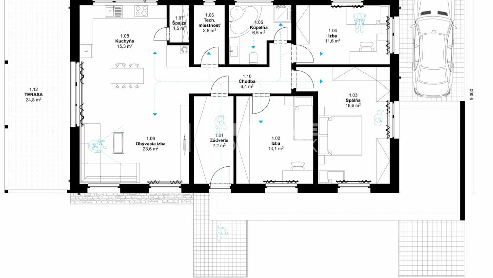 MODERNÝ 4 IZBOVÝ BUNGALOV 138 990,-€