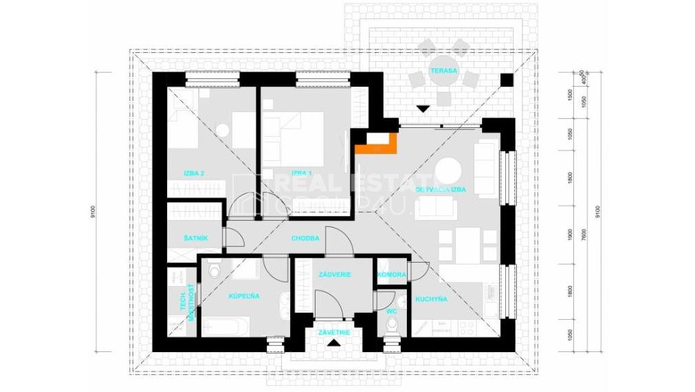 NÍZKOENERGETICKÝ 3 IZ BUNGALOV - 122 700,-€