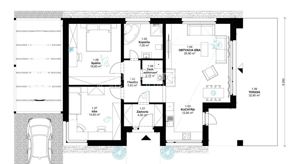 PRAKTICKÝ 3 IZBOVÝ BUNGALOV AJ S TERASOU 120 990,-€