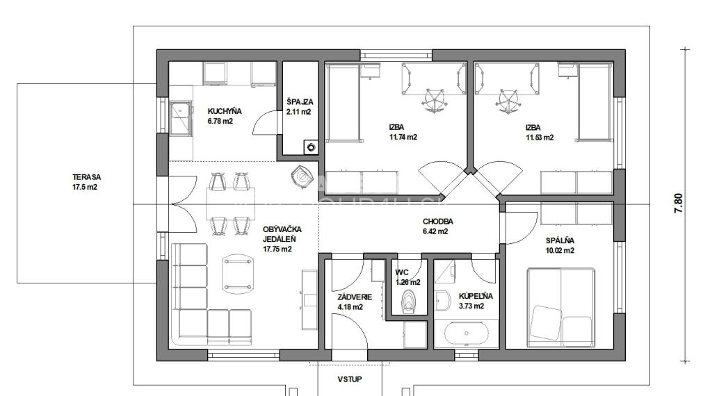4 IZBOVÝ BUNGALOV  - 108 000.-€