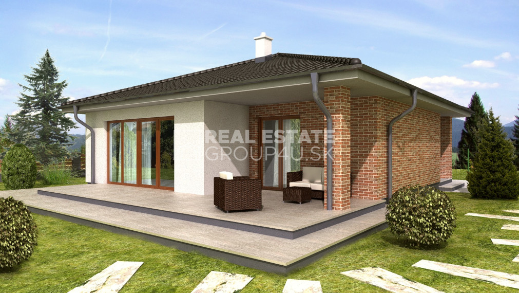 PRESVETLENÝ MODERNÝ BUNGALOV