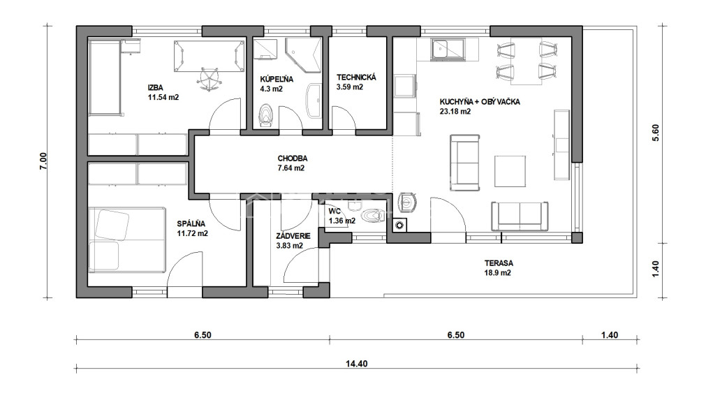 POZEMOK S ROD. DOMOM - SKALKA NAD VÁHOM