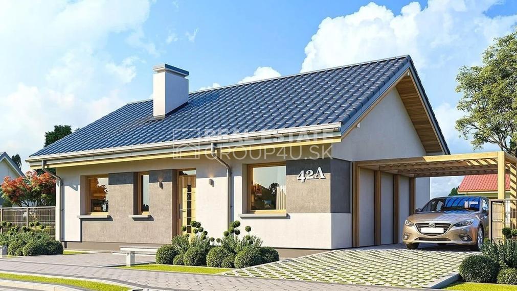 SLNEČNÝ, ROVINATÝ POZEMOK S MODERNÝM BUNGALOVOM - 169 000.-€