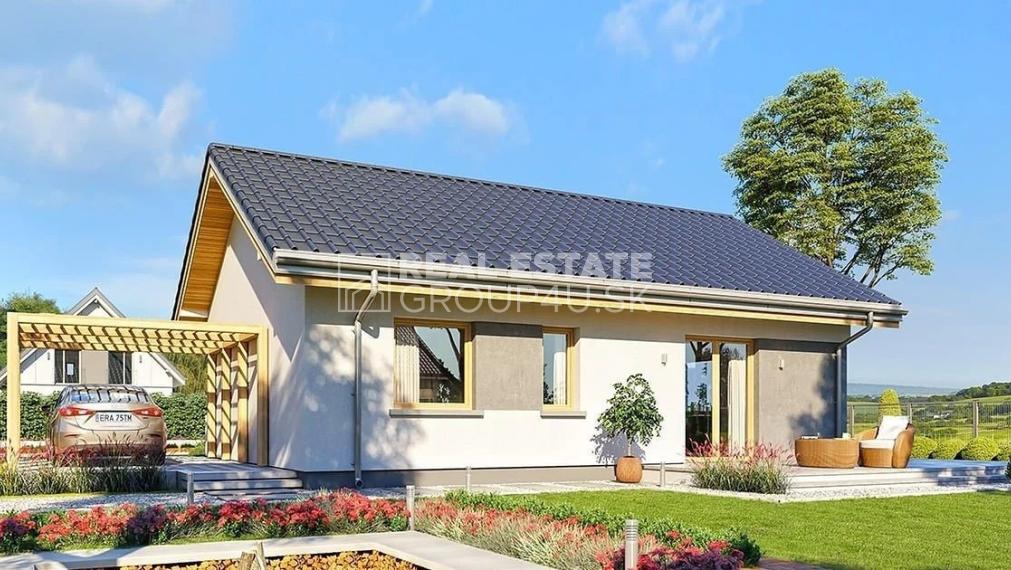 SLNEČNÝ, ROVINATÝ POZEMOK S MODERNÝM BUNGALOVOM - 169 000.-€