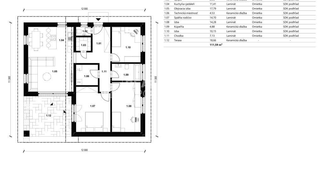 4IZ BUNGALOV V POVAŽSKEJ BYSTRICI V ŠTÁDIU HRUBEJ STAVBY