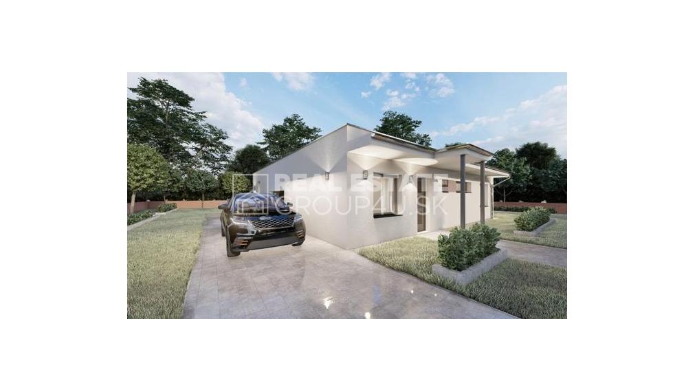 4 IZBOVÝ BUNGALOV S PLOCHOU STRECHOU: 160 990,-€