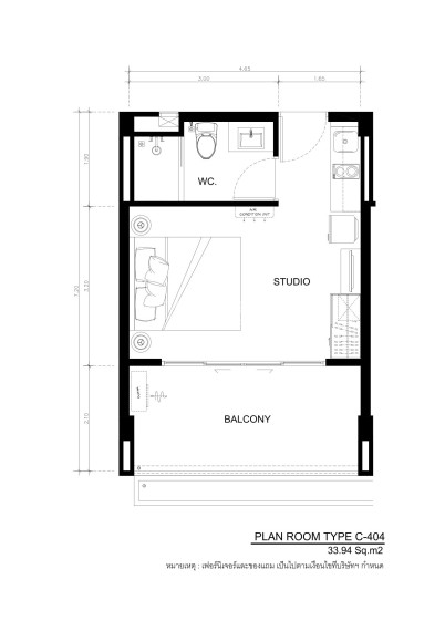 THAJSKO - štúdio v kondomíniu s balkónom