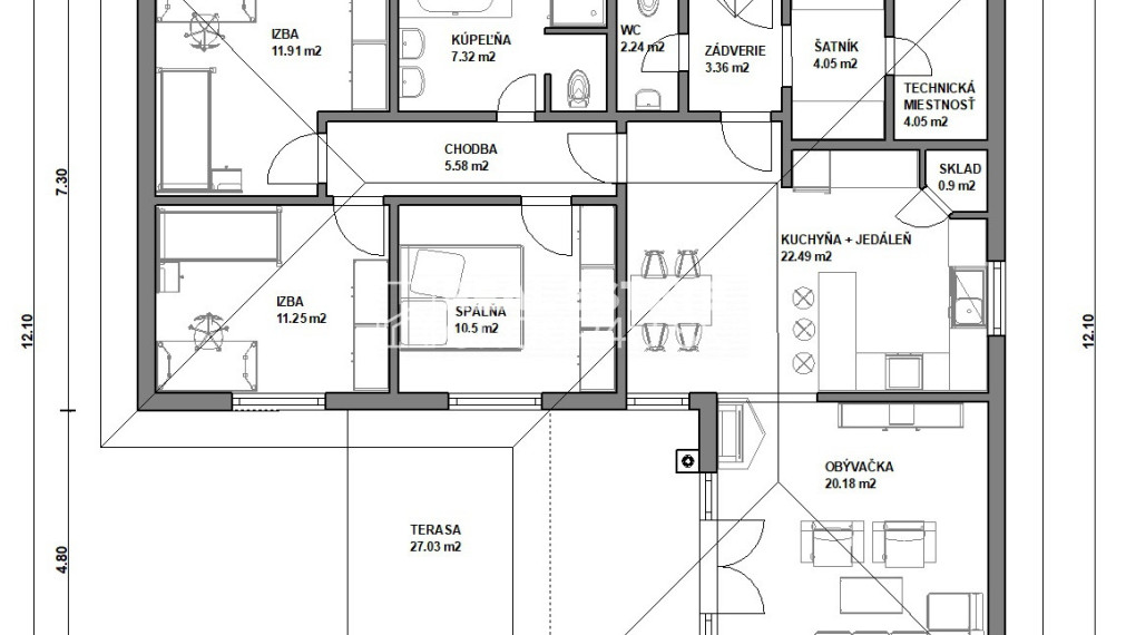 MODERNÝ BUNGALOV NA KĽÚČ S POZEMKOM - BITAROVÁ