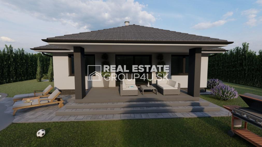 STAVEBNÝ POZEMOK S MODERNÝM BUNGALOVOM NA KĽÚČ – DIVINA