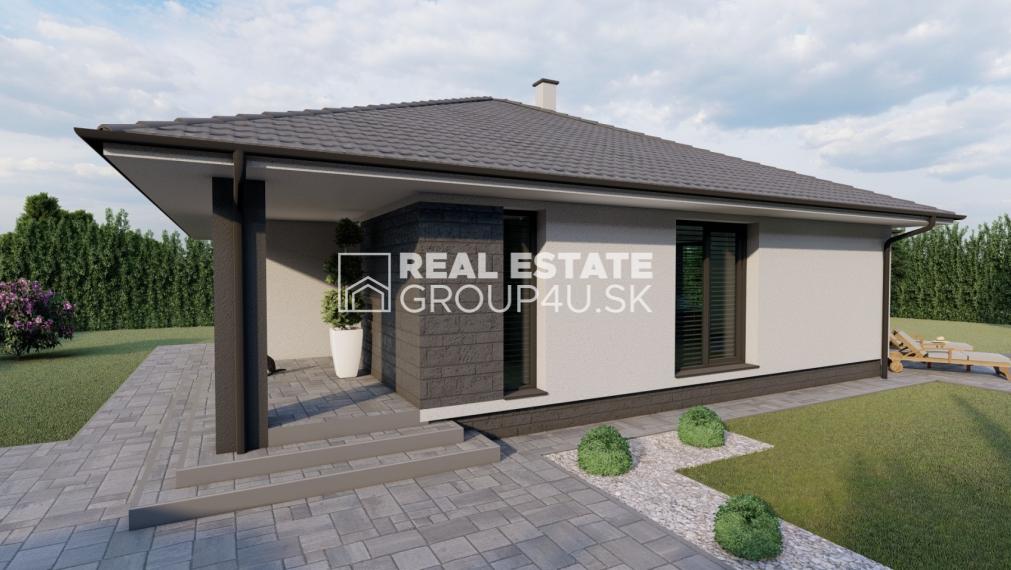STAVEBNÝ POZEMOK S MODERNÝM BUNGALOVOM NA KĽÚČ – DIVINA