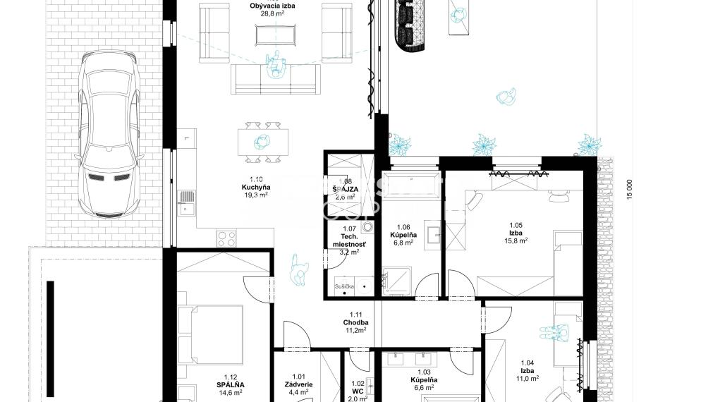 STAVEBNÝ POZEMOK S VÝSTAVBOU LUXUSNÉHO BUNGALOVU - LIETAVA