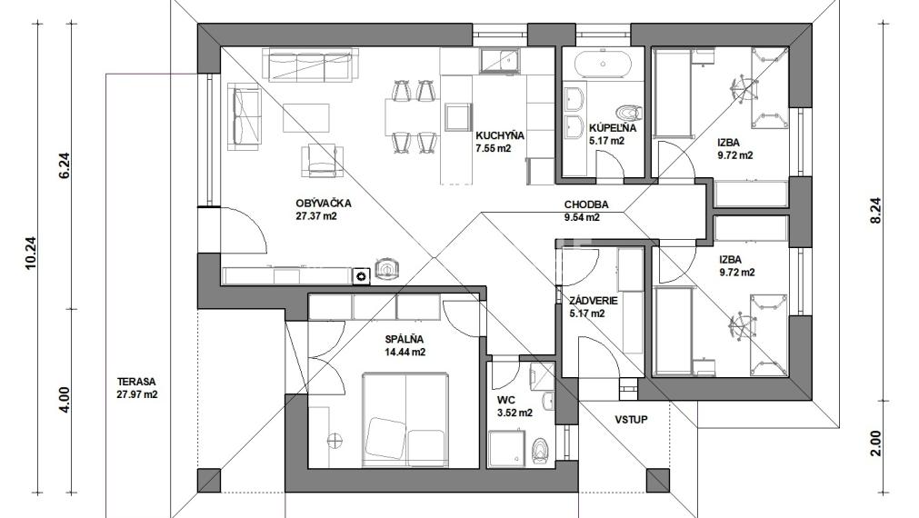 PREDAJ: POZEMOK S PRAKTICKÝM RODINNÝM DOMOM - PÚCHOV