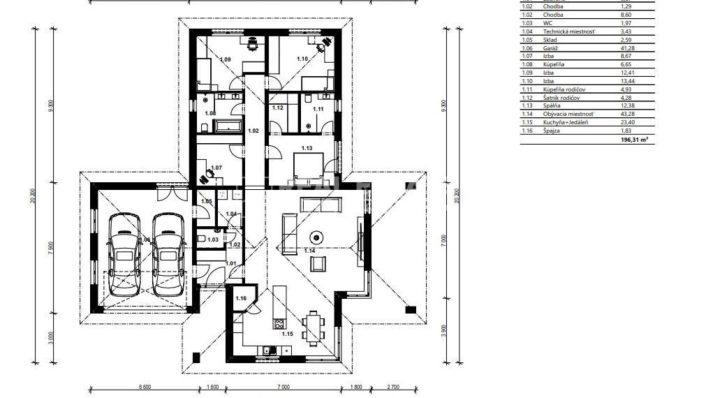 VEĽKÝ 5 IZ BUNGALOV S DVOJGARÁŽOU