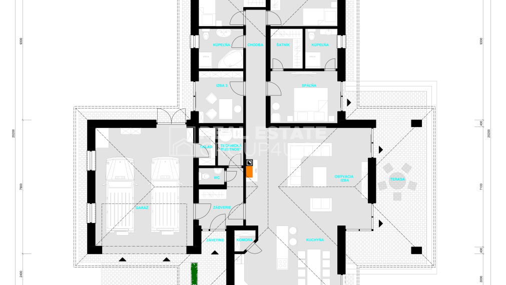 VEĽKÝ 5 IZ BUNGALOV S DVOJGARÁŽOU