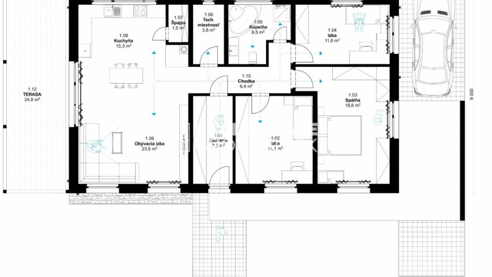 MODERNÝ BUNGALOV - 4 IZBOVÝ - 138 990,-€