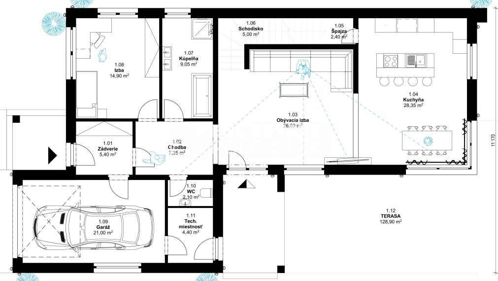 LUKRATÍVNY POZEMOK S MODERNÝM DOMOM NA KĽÚČ A STAVEBNÝM POVOLENÍM