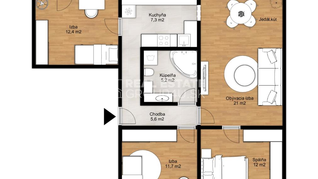 PREDAJ: ZREKONŠTRUOVANÝ 4 IZBOVÝ BYT S VÝMEROU 79 M2 - ul. Mojmírova PÚCHOV