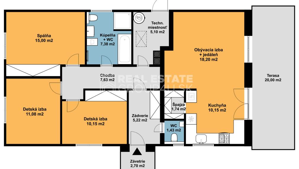 SLNEČNÝ, ROVINATÝ POZEMOK S MODERNÝM BUNGALOVOM - 169 000.-€