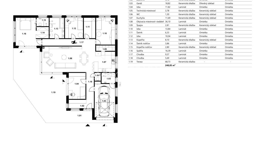 MODERNÝ RODINNÝ DOM - VEĽKÁ TERASA: 308 000,-€