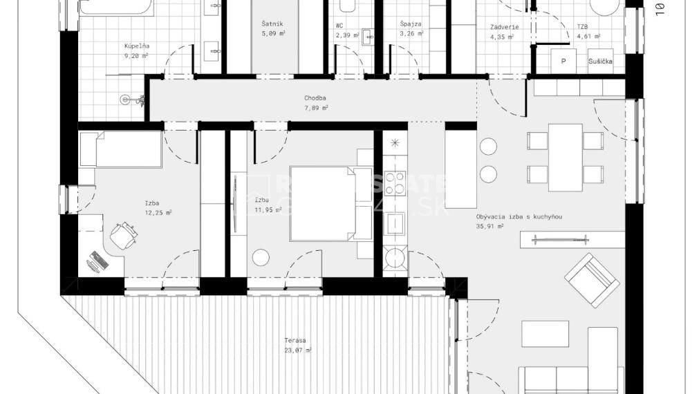 BUNGALOV -  Moderná architektúra, vysoký komfort