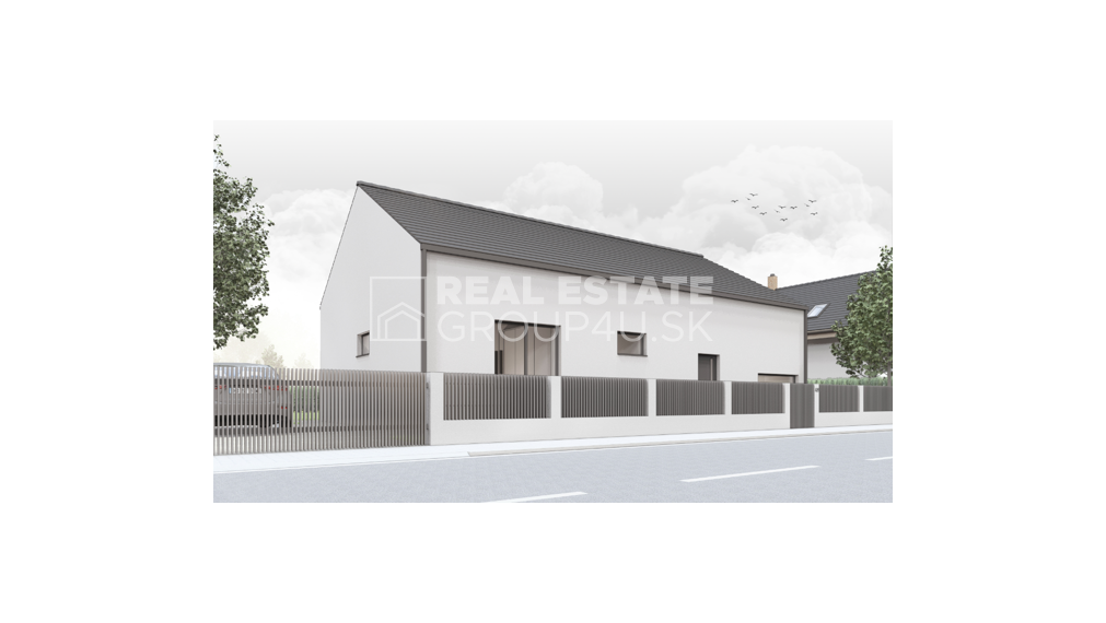 MODERNÝ PRÍZEMNÝ BUNGALOV s veľkou terasou