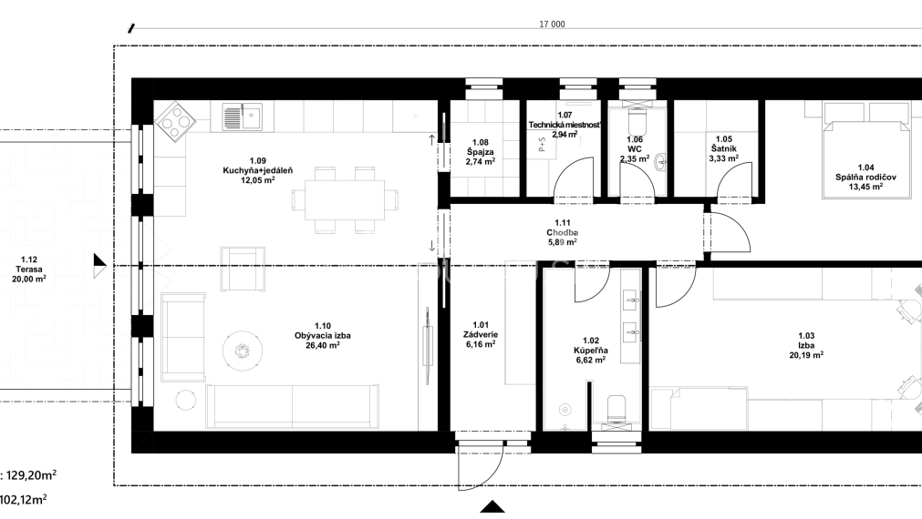 3 IZBOVÝ BUNGALOV - každý detail má svoje miesto.