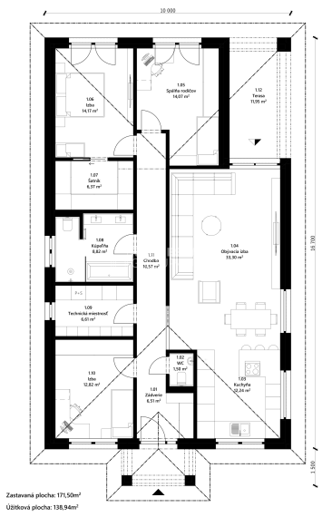 ŠTÝLOVÝ 4 IZBOVÝ BUNGALOV - Komfort na jednej úrovni