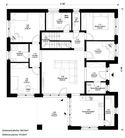 5 IZBOVÝ BUNGALOV S TERASOU - prémiový priestor