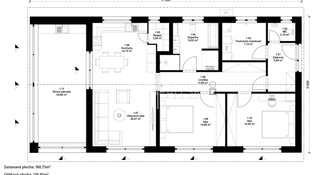 BUNGALOV 3 IZBOVÝ - rodinná pohoda so zimnou záhradou
