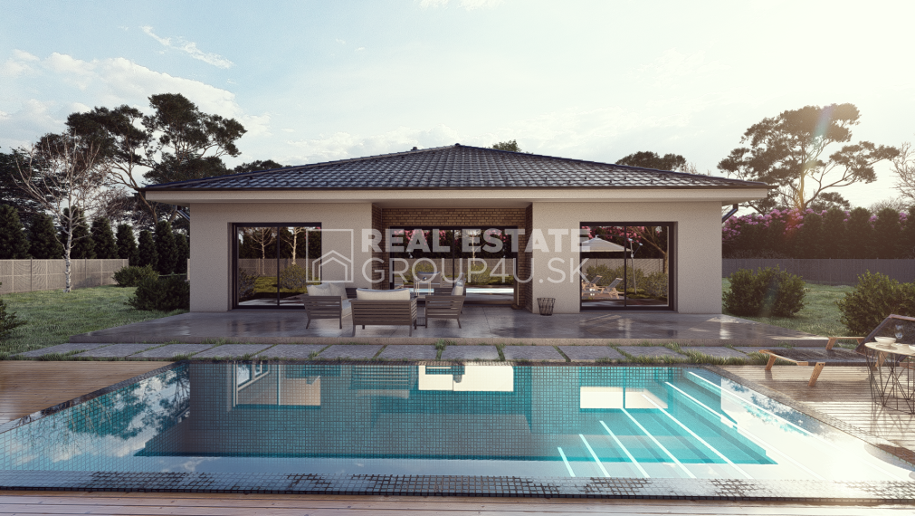 BUNGALOV S TERASOU - 4 IZBOVÝ, čistá architektúra