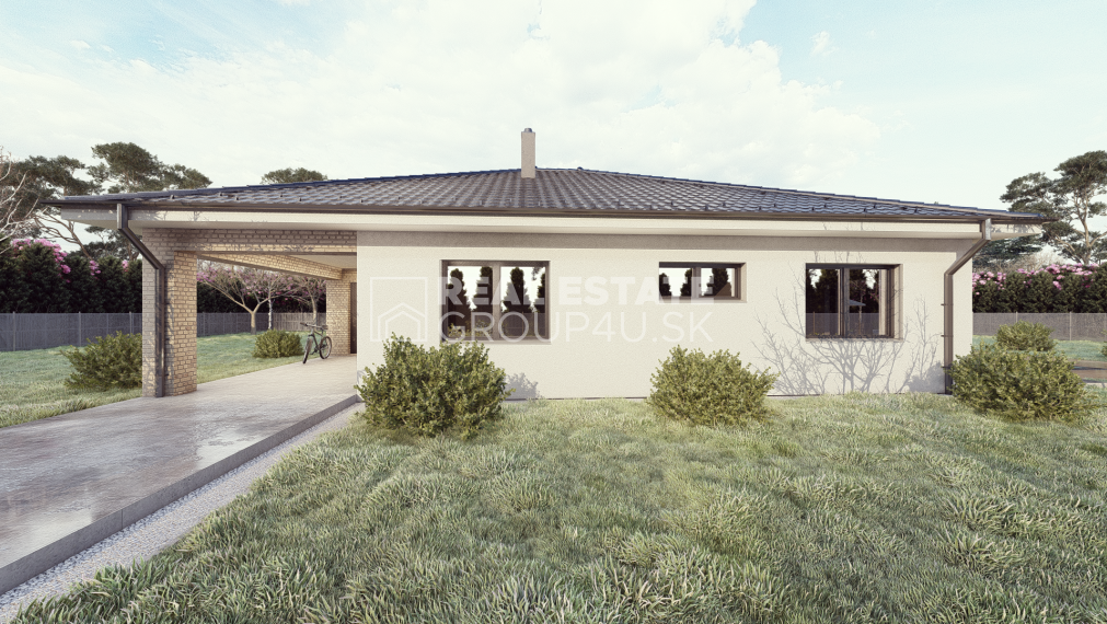 BUNGALOV S TERASOU - 4 IZBOVÝ, čistá architektúra