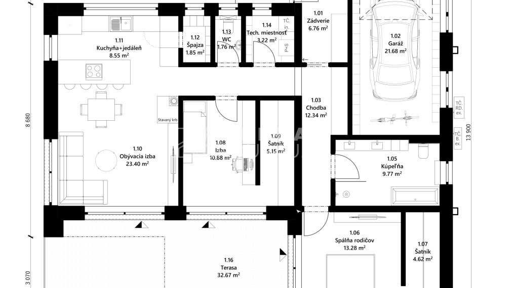 BUNGALOV 3 IZBOVÝ - rodinná pohoda s vlastnou terasou