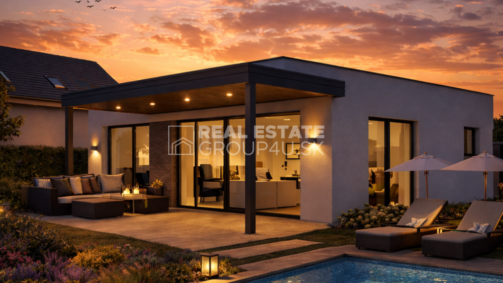 MODERNÝ BUNGALOVOM NA KĽÚČ S POZEMKOM – HORNÝ LIESKOV