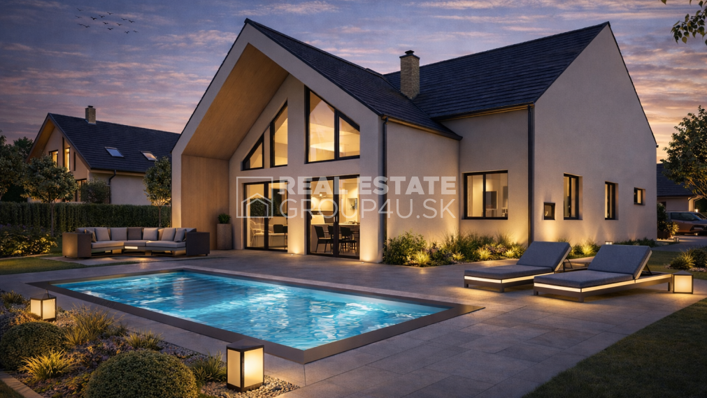 STAVEBNÝ POZEMOK S MODERNÝM BUNGALOVOM NA KĽÚČ – DIVINA
