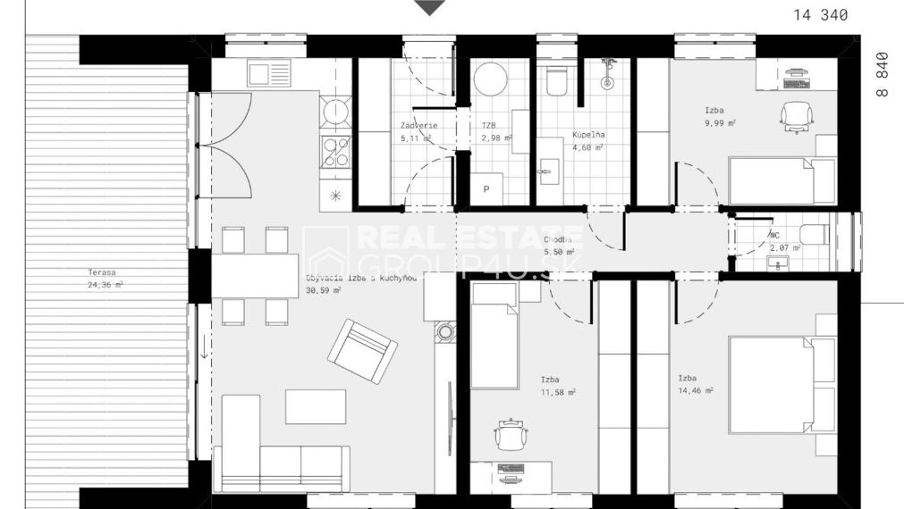 STAVEBNÝ POZEMOK S MODERNÝM BUNGALOVOM NA KĽÚČ – DIVINA