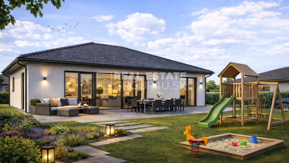 MODERNÝ BUNGALOV s terasou a záhradou