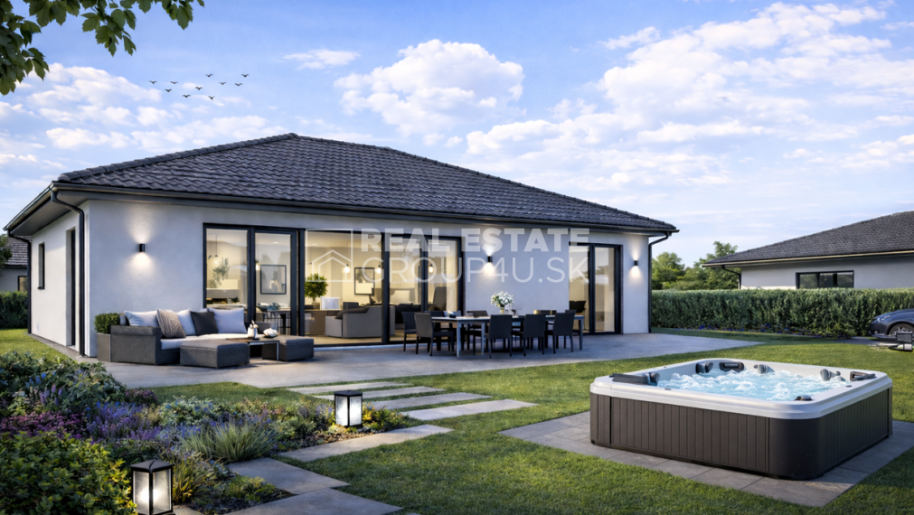 MODERNÝ BUNGALOV s terasou a záhradou