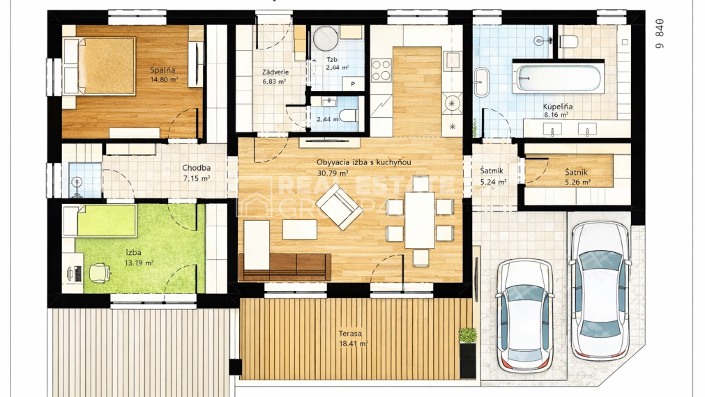 MODERNÝ BUNGALOV s terasou a záhradou