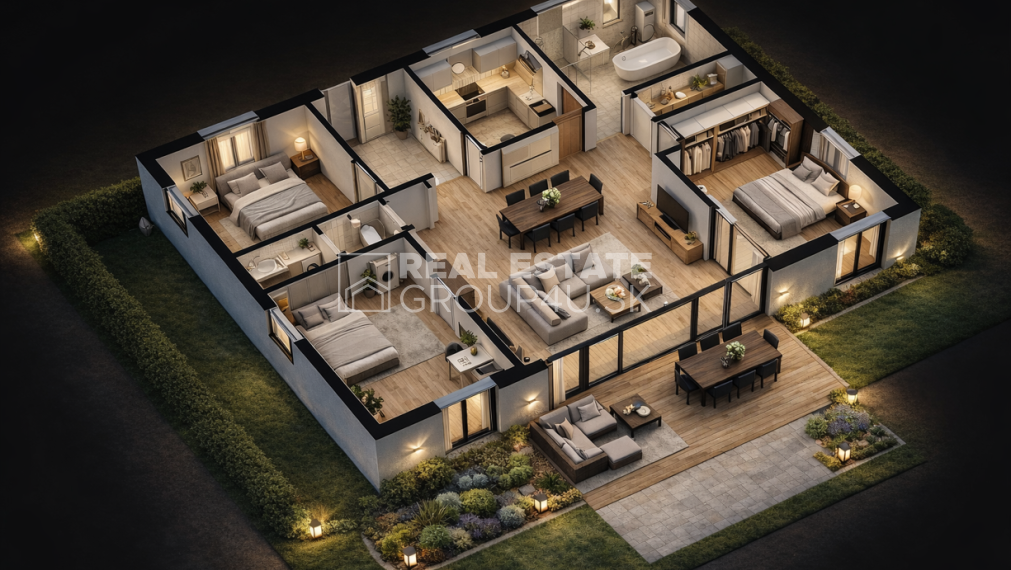 MODERNÝ BUNGALOV s terasou a záhradou