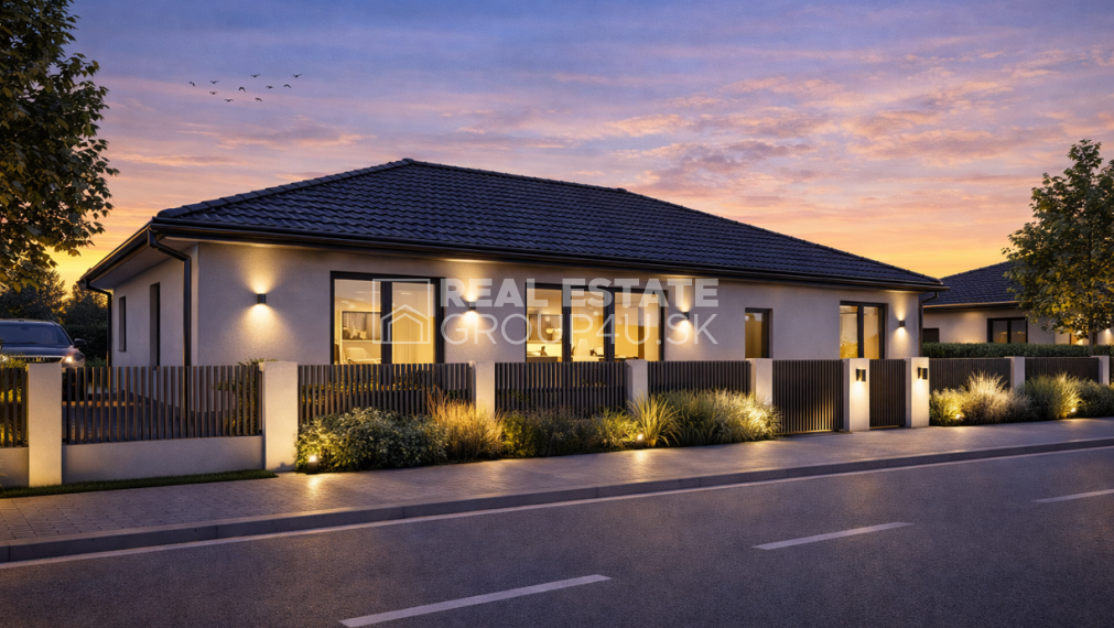 MODERNÝ BUNGALOV s terasou a záhradou