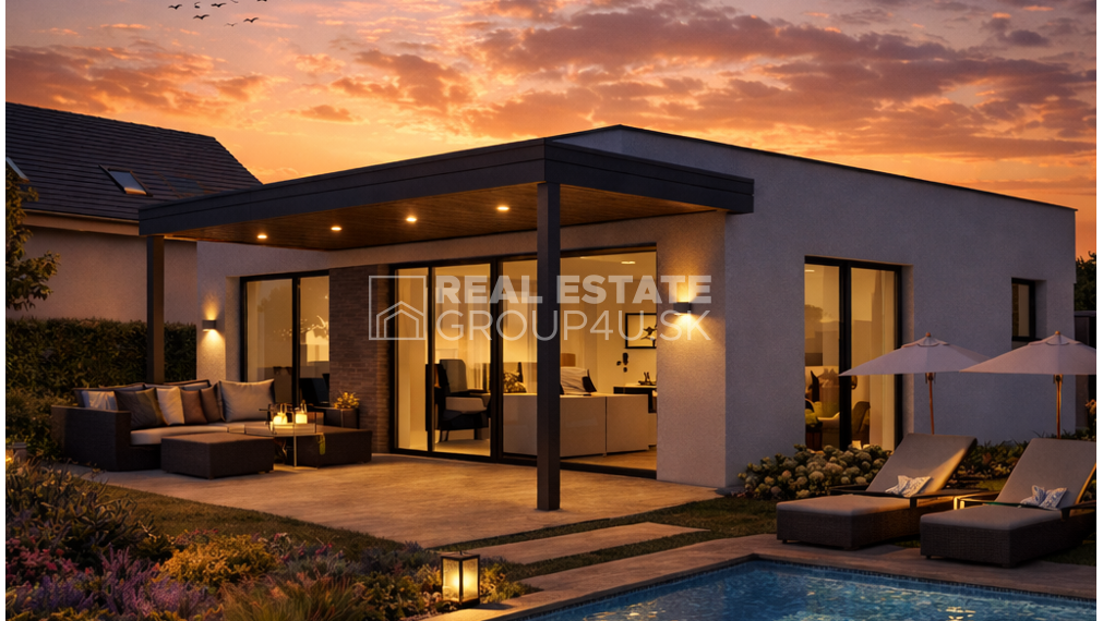 BUNGALOV -  moderná architektúra, vysoký komfort