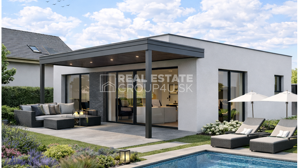 BUNGALOV -  moderná architektúra, vysoký komfort