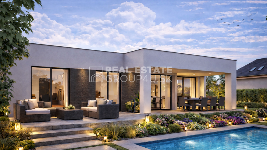 BUNGALOV -  moderná architektúra, vysoký komfort