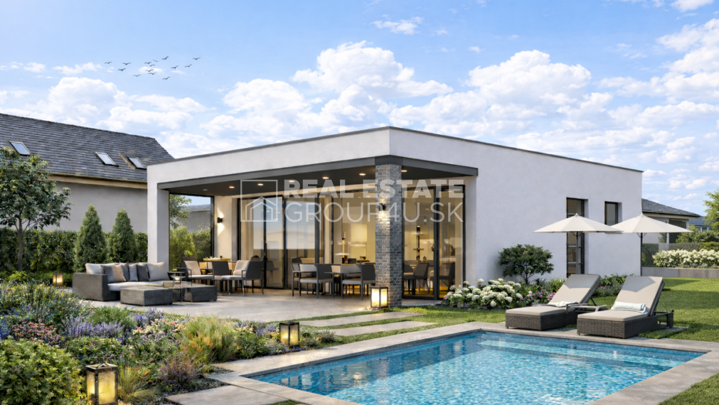 BUNGALOV -  moderná architektúra, vysoký komfort