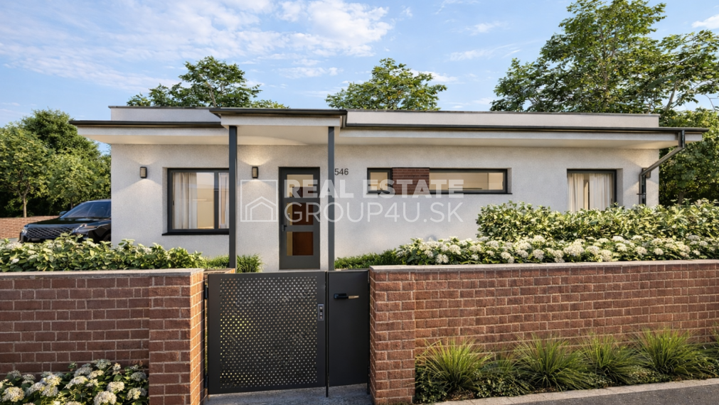 MODERNÝ BUNGALOV 4 IZ - PLOCHÁ STRECHA 160 990,-€