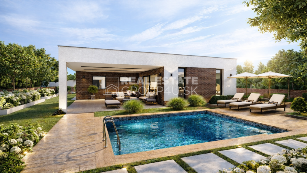 MODERNÝ BUNGALOV 4 IZ - PLOCHÁ STRECHA 160 990,-€