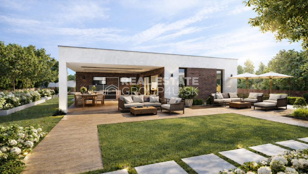 MODERNÝ BUNGALOV 4 IZ - PLOCHÁ STRECHA 160 990,-€