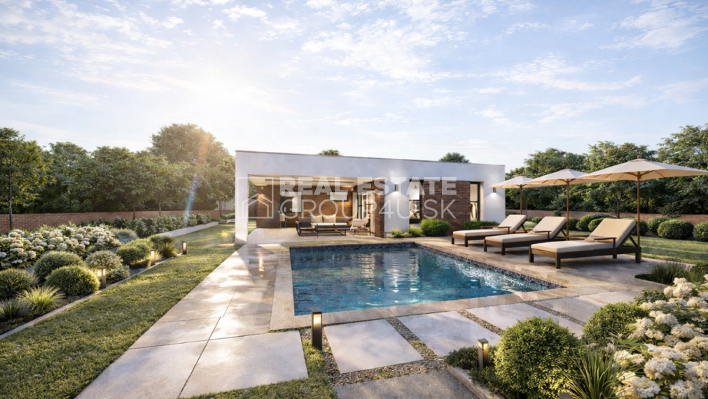 MODERNÝ BUNGALOV 4 IZ - PLOCHÁ STRECHA 160 990,-€