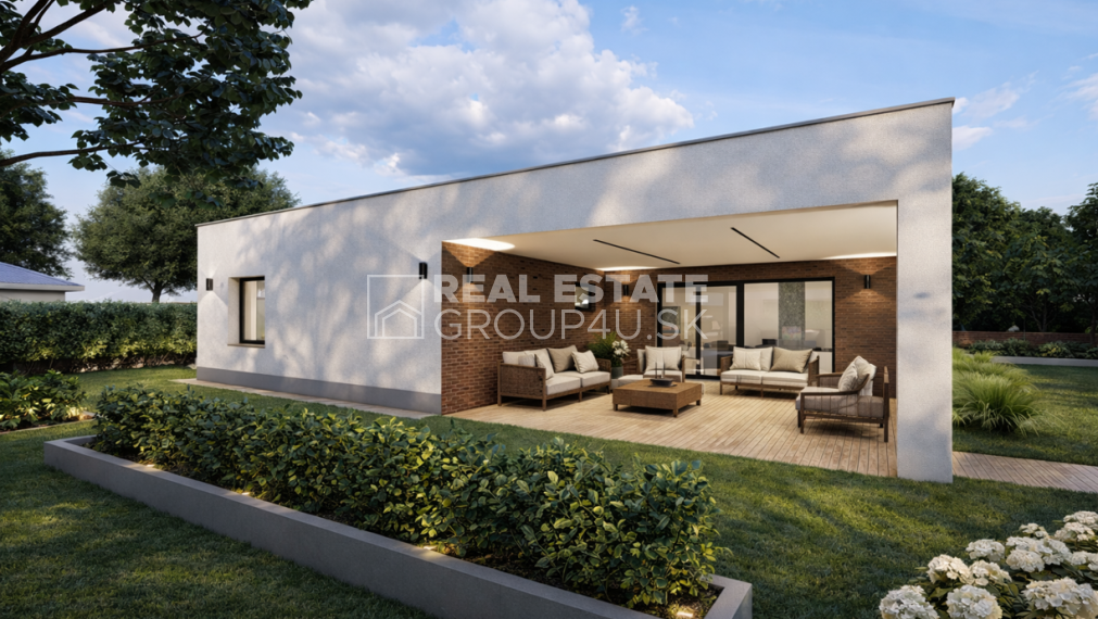 4 IZBOVÝ BUNGALOV S PLOCHOU STRECHOU: 160 990,-€