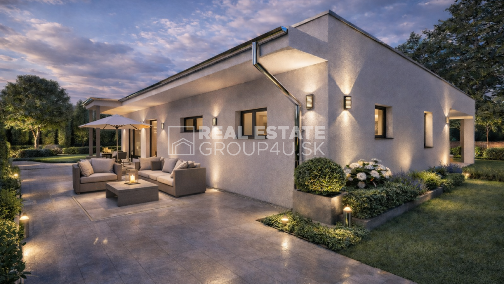 4 IZBOVÝ BUNGALOV S PLOCHOU STRECHOU: 160 990,-€